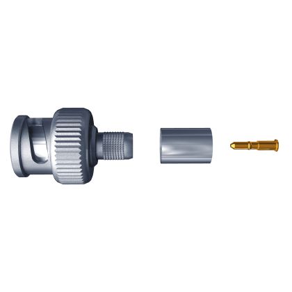 BNC mâle à sertir pour câble coaxial de type RG174U - 50 ohms
