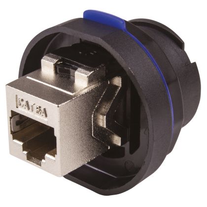 Traversée de cloison avec coupleur RJ45 Cat.6A IP68