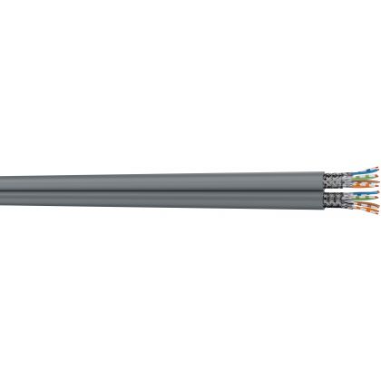 Câble Ethernet 1 x 4 Paires Monobrin AWG23 - S/FTP - CAT6A - Gaine LSZH - Touret de 500m