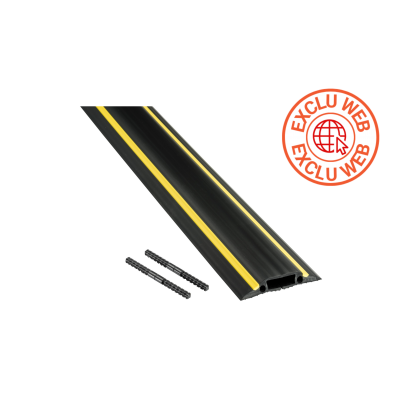 Passage plancher souple noir & jaune D-Line® - 1,8m