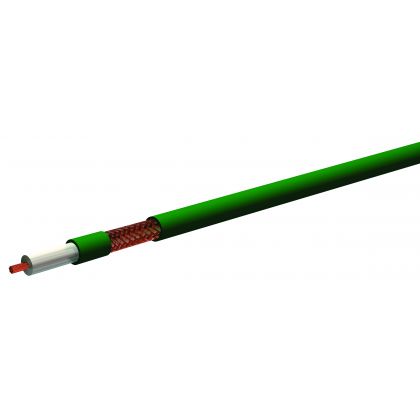 Câble  coaxial  de vidéosurveillance 75 Ohm de type KX8 vert pour grande longueur - Touret de 1000m