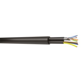 Câble Hybride 1 x AUDIOLAN6A + 3G2.50 - Gaine PVC noire - Touret de 1000m