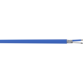 Paire de brassage audio numérique souple AWG24 blindage alu gaine PVC bleue - Touret de 1000m