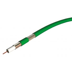 Câble coaxial HD SDI - Diamètre âme souple 1.0 mm - Gaine PVC verte - Touret de 1000m