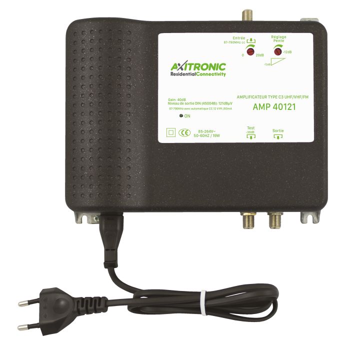 Amplificateur C3 UHF/VHF, gain 40 dB, 88 à 790 MHz