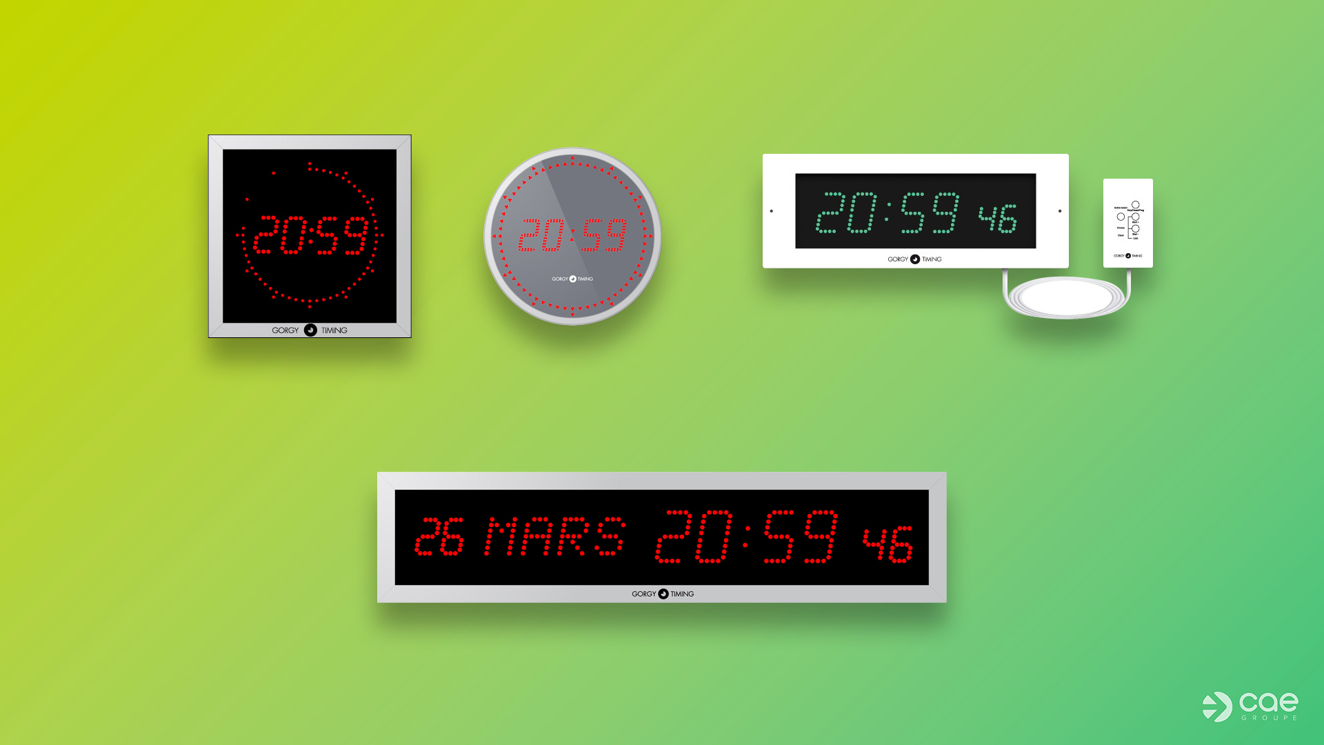 Horloges digitale - Gorgy timing - CAE Groupe